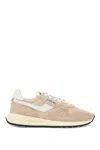 Autry Low-top Sneakers In Light Beige Nylon And Suede In Beige