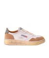 Autry 'super Vintage' Beige Low Top Sneakers With Logo Detail In Nude