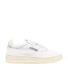 Autry Medalist Low-top Bicolor Leather Sneakers In White