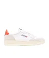 Autry Classic Low-top Sneakers With Textured Panels And Contrasting Heel Tab In Neutral