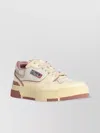 Autry Clc Low Leat Lam Wht Rose Sneakers