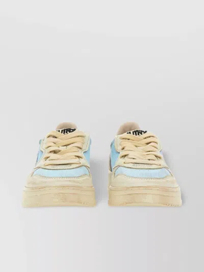 Autry Low Leather Sneakers With Mesh And Suede