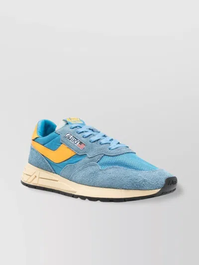 Autry Low Leather Sneakers With Suede And Mesh