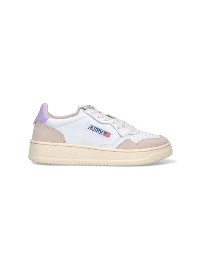Autry Low Medalist 01 Sneakers In Wht/pslilac