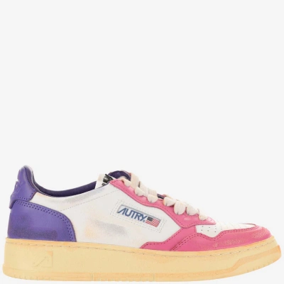 Autry Low Medalist Color-block Sneakers In Bianco