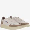 Autry Low Sneaker With Contrast Panels And Perforated Detailing In White