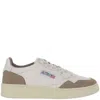Autry Low Sneaker With Contrast Panels And Perforated Detailing In White