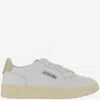 Autry Low Medalist Leather Sneakers In Neutral