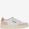 Autry Low-top Sneakers With Suede Inserts And Contrasting Heel In White