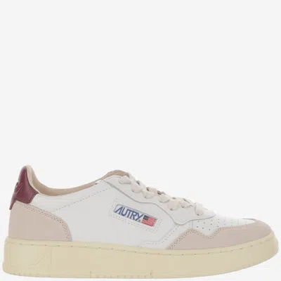 Autry Low Medalist Leather Sneakers In Red