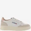 Autry Kids' Medalist Low Leather Sneakers In Pink
