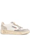 Autry Medalist Sneakers In Leather With Suede Inserts In Multi