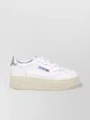 Autry Low Platform Sneaker With Contrast Sole In White
