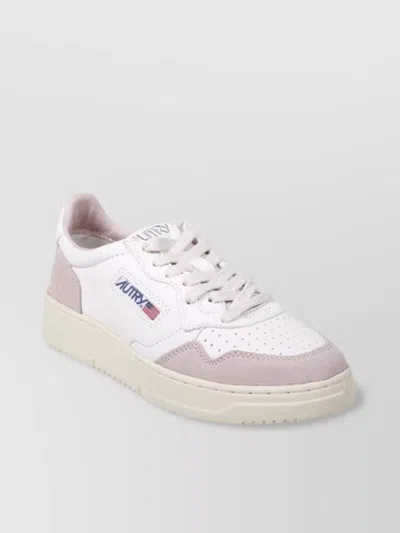 Autry Low Sneaker With Contrast Panels And Perforated Detailing