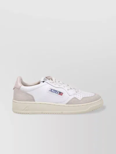 Autry Low Sneaker With Perforated Detailing And Contrast Panel