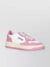 Autry Low-top Sneakers With Textured Panels And Chunky Sole In Pink