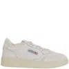 Autry Low Sneakers With Leather And Suede Combination In Multi