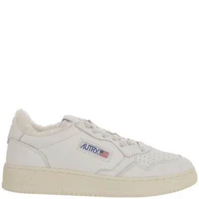 Autry Low Sneakers With Leather And Suede Combination In White