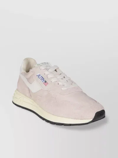 Autry Low Suede Panels Rubber Sole In White