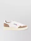 Autry Goatskin And Suede Medalist Low Sneakers In Neutral