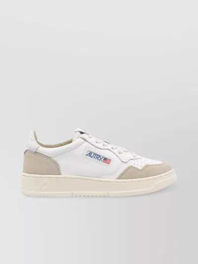 AUTRY LOW TOP LEATHER AND SUEDE SNEAKERS
