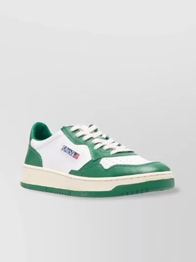 Autry Low Top Leather Sneakers In Green