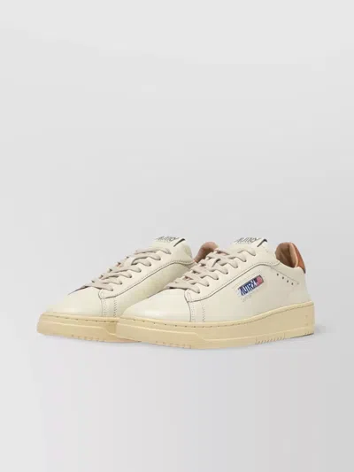 Autry Low Top Leather Sneakers In Neutral