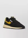 Autry Low Top Leather Sneakers With Lettering Detail In Black