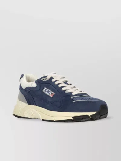 AUTRY LOW TOP LEATHER SNEAKERS WITH MESH PANEL