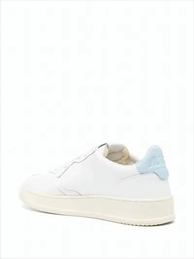 Autry Low-top Leather Sneakers With Perforated Toe Box In White