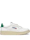 Autry Low-top Leather Sneakers With Perforated Upper And Contrasting Sole In White