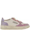 Autry Low-top Leather Sneakers With Vintage Effect In Multi