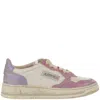 Autry Low-top Leather Sneakers With Vintage Effect In Multi