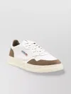 Autry Medalist Low Sneakers In Goatskin And Suede In Multi
