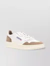 Autry Low Sneaker With Contrast Panels And Perforated Detailing In White