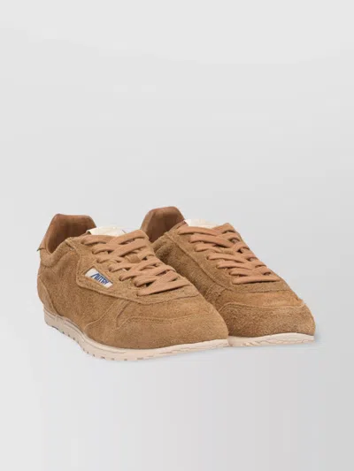 AUTRY LOW-TOP RUBBER SOLE SNEAKERS WITH SUEDE FINISH