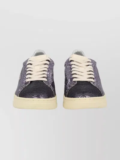 Autry Low-top Sequined Sneakers Rubber Sole In Multi