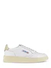 Autry Low-top Smooth Leather Sneakers With Contrasting Heel Tab In White