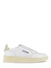 Autry Low-top Smooth Leather Sneakers With Contrasting Heel Tab In White