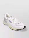 Autry Low Top Sneaker Featuring Mesh Panels In White