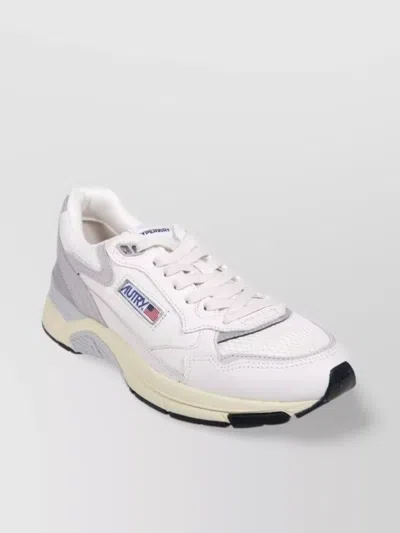 Autry Low Top Sneaker Featuring Mesh Panels In White