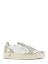 Autry Low-top Sneakers Combining Smooth And Patent Leather In Gray