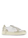 Autry Medalist Low White Leather And Tidal Foam Sneakers In White