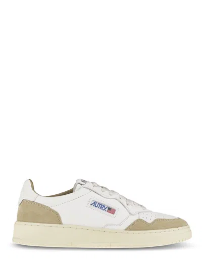 Autry Low-top Sneakers Crafted From Goat Leather In Neutral