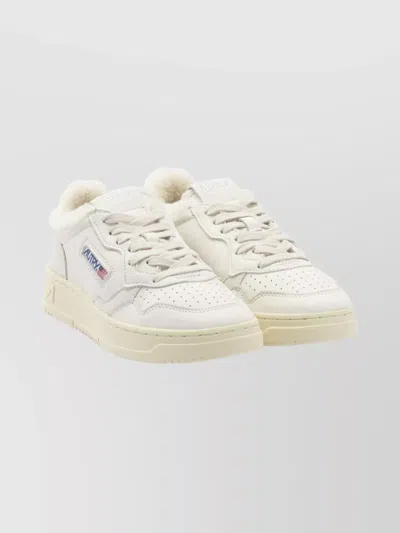 Autry Low Top Sneakers Featuring Perforated Design In White