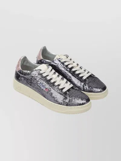 Autry Low-top Sneakers Featuring Sequin Embellishment In Gray
