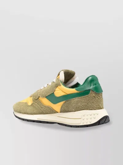 Autry Low Top Sneakers In Brushed Calf Suede In Multi