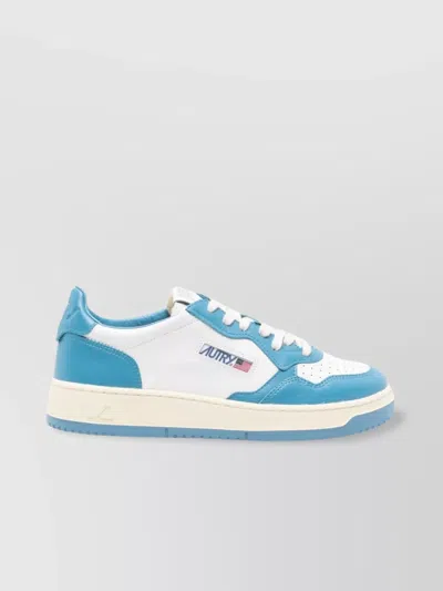Autry Low Top Sneakers In Calf Leather In Blue