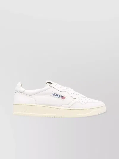 Autry Low Top Sneakers In Goatskin In White