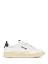 Autry Low-top Leather Sneakers With Perforated Upper And Cushioned Sole In Animal Print